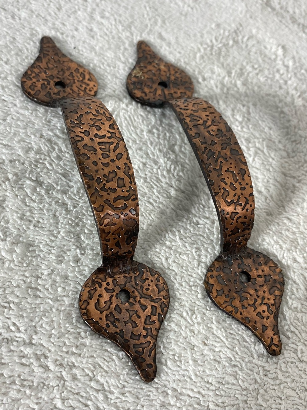 Vintage Hammered Copper Cabinet Handles Pulls 23pc Lot Hardware Rustic Nostalgia